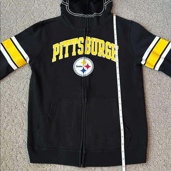 NFL Pittsburgh Steelers Youth Hoodie Football Zip-up Sweatshirt Large 14/16 - Picture 8 of 12